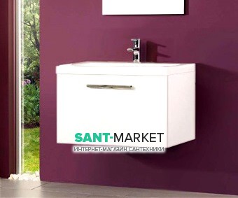 Тумба под раковину Gorenje Leonides F 100.83 подвесная белый глянец 100х45.5х45 792816