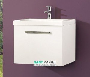 Тумба под раковину Gorenje Leonides F 60.83 подвесная белый глянец 60х45.5х45 792814