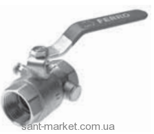 Ferro Шаровой кран для воды с воздухоотводящим клапаном и пробкой 5/4