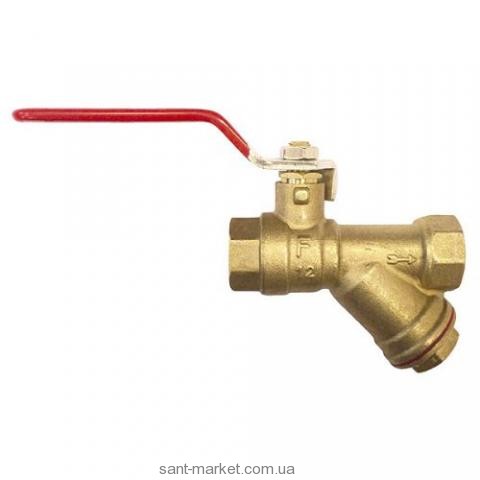 Ferro Шаровой кран для воды с косым фильтром 5/4