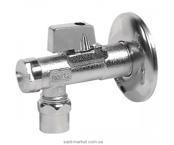 Ferro Шаровой кран для воды угловой водозаборный с розеткой и фильтром 1/2 Z310