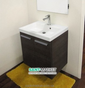 Тумба под раковину Gorenje Quadra F60.77 подвесная 60х45х60 дуб антрацит 791468