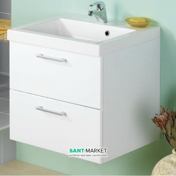 Тумба під раковину Gorenje Quadra підвісна 60х45х60 білий глянець 791 469