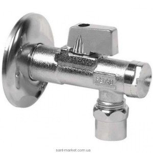 Ferro Кульовий кран для води кутовий водозабірних з розеткою і фільтром 1/2 Z270