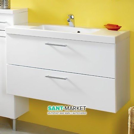 Тумба под раковину Gorenje Quadra F 90.65 подвесная 90х45х50 белый глянец 791471