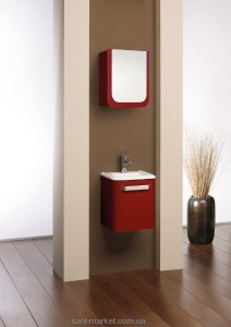 Тумба під раковину Gorenje Jazz Small R права підвісна 35х33х40 червоний матовий 910078
