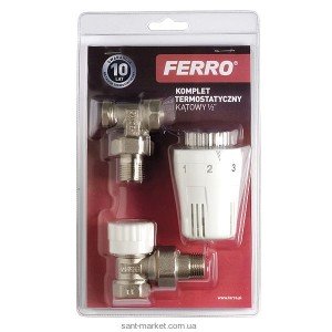Ferro термостатический комплет угловой 1/2” ZTM02