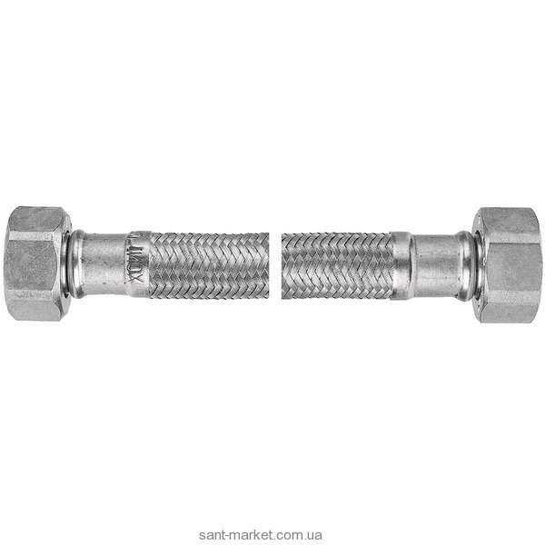 Ferro Шланг в стальной оплётке с уплотнительной прокладкой 1/2 нарезно-нарезной L=20см PWS1