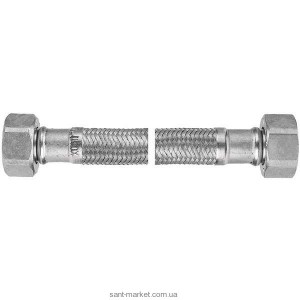 Ferro Шланг в стальной оплётке с уплотнительной прокладкой 1/2 нарезно-нарезной L=20см PWS1