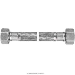 Ferro Шланг в сталевий оплетке з ущільнювальною прокладкою 1/2 нарізної-нарізний L = 40см PWS3