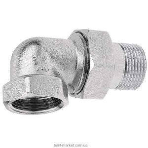 Ferro Латунная соединительная муфта угловая с О-рингом  хром 3/8