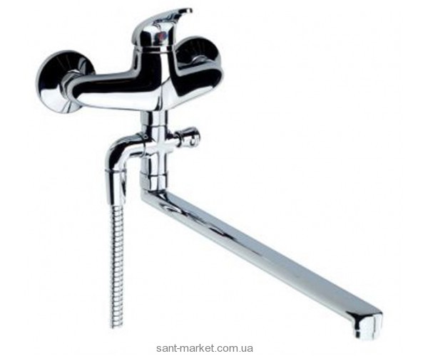 Смеситель однорычажный для ванны с длинным изливом Jika Dino H21727004210