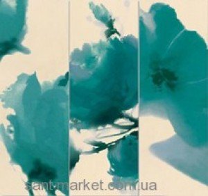 Naxos Плитка Vanity 47165 FASCIA FLOWERS ACQUA декор 126100