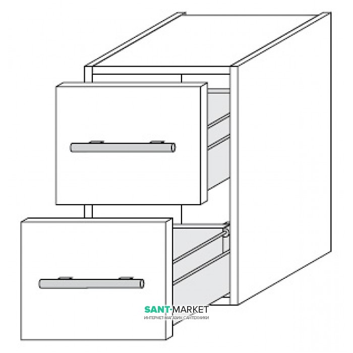 Тумба под раковину Gorenje Avon подвесная 30х45х50 светлый орех/венге 791304