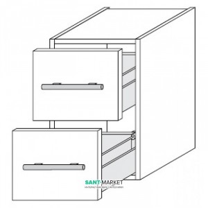 Тумба под раковину Gorenje Avon подвесная 30х45х50 светлый орех/венге 791304