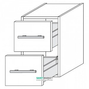 Тумба під раковину Gorenje Avon підвісна 30х45х50 світлий горіх / венге 791304