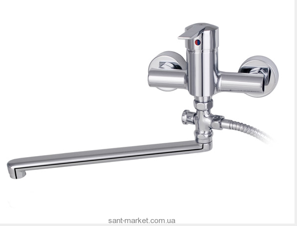 Смеситель однорычажный с длинным изливом и душем Mofem коллекция Mode хром 155-0046-25