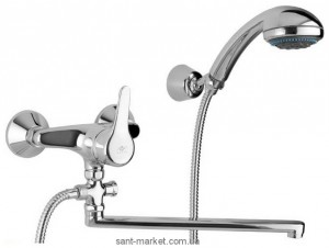 Смеситель однорычажный с длинным изливом и душем Mofem коллекция Trend хром 155-0003-08