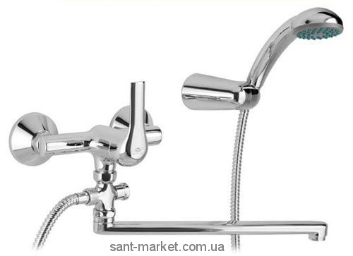 Смеситель однорычажный с длинным изливом и душем Mofem коллекция Rumba хром 155-0038-10