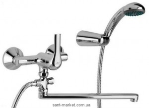 Смеситель однорычажный с длинным изливом и душем Mofem коллекция Samba хром 155-0012-14