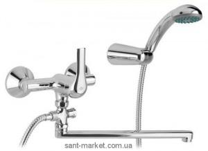 Смеситель однорычажный с длинным изливом и душем Mofem коллекция Rumba хром 155-0038-10