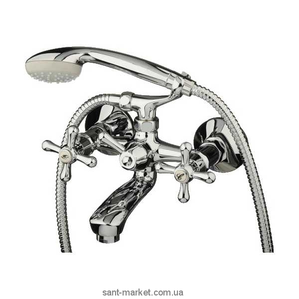 Змішувач двохвентильний для ванни з душем Mofem колекція Treff хром 141-0013-32
