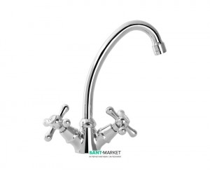 Смеситель для раковины двухвентильный высокий Mofem коллекция Treff хром 140-0018-25