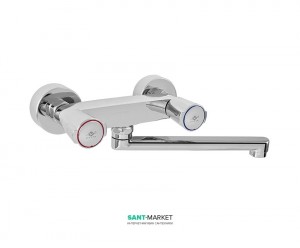 Змішувач для раковини двухвентильний настінний Mofem колекція Golf хром 142-1251-06