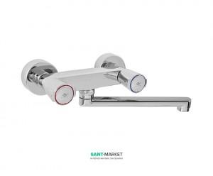 Смеситель для раковины двухвентильный настенный Mofem коллекция Golf хром 142-1251-06