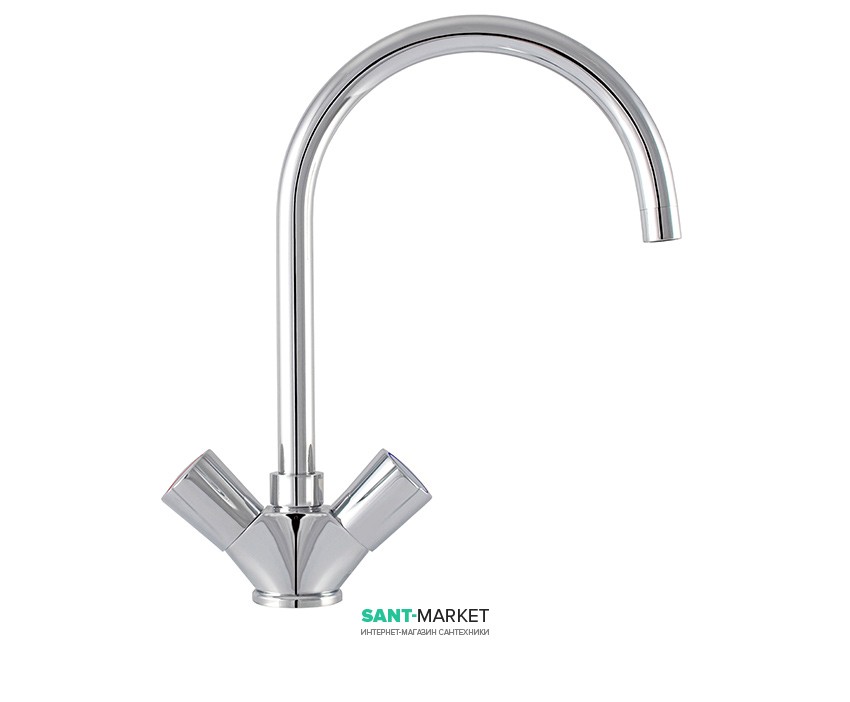 Смеситель для раковины двухвентильный высокий Mofem коллекция Golf хром 142-1263-00