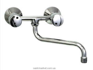 Смеситель для кухни Mofem Spectrum двухвентильный настенный ретростиль 142-0037-10