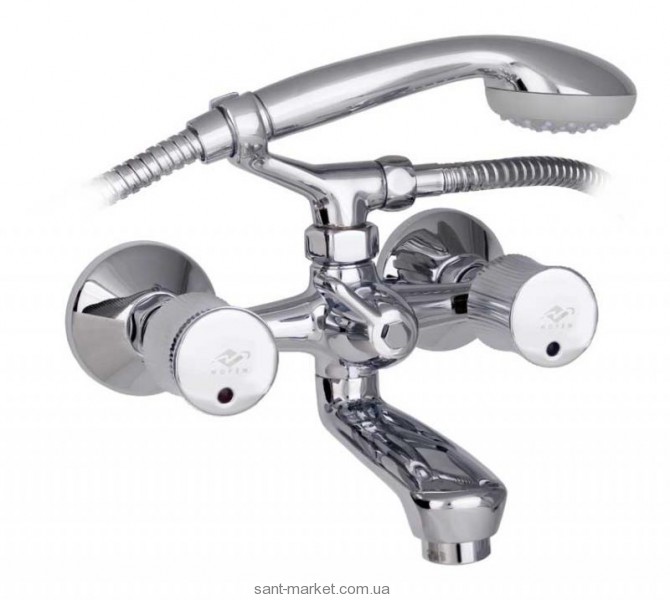 Змішувач двохвентильний для ванни з душем Mofem колекція Spektrum хром 141-0010-00