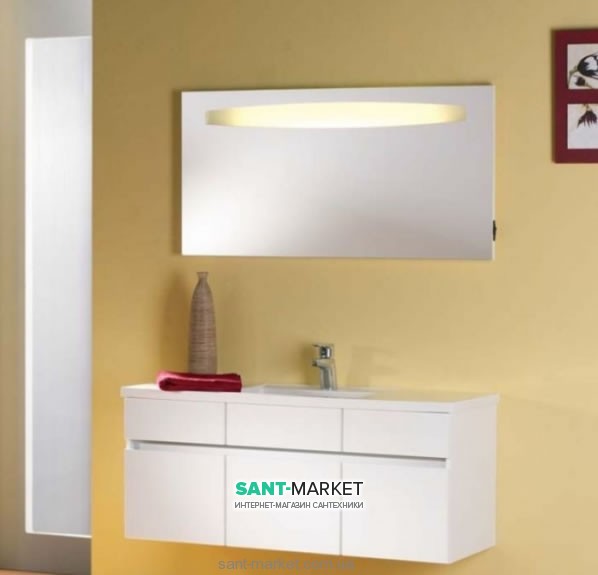 Тумба под раковину Gorenje Fresh karisma подвесная 120х49.5х50 белый/карибский орех 910034