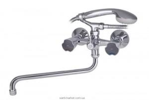 Смеситель двухвентильный с длинным изливом и душем Mofem коллекция Nova хром 145-0050-05