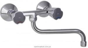 Смеситель для кухни Mofem Nova двухвентильный настенный ретростиль 142-0046-31