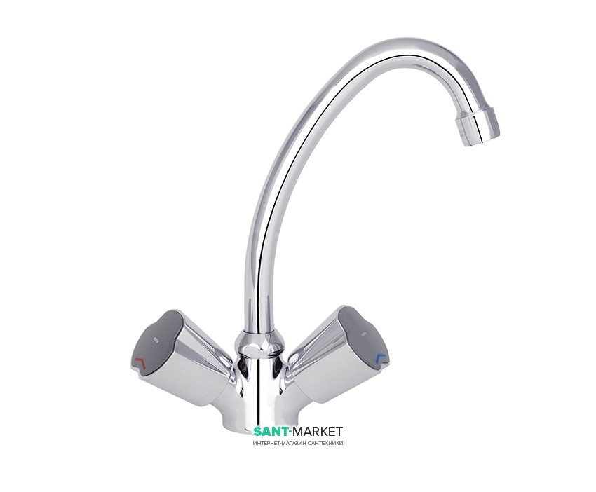 Смеситель для раковины двухвентильный высокий Mofem коллекция Solar Nova хром 140-0021-03