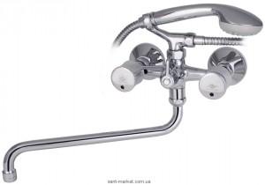 Смеситель двухвентильный с длинным изливом и душем Mofem коллекция Spektrum хром 145-0018-03