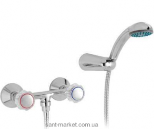 Смеситель для душа настенный двухвентильный Mofem Primula с душевым набором хром 143-0014-34
