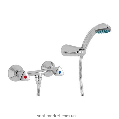 Смеситель для душа настенный двухвентильный Mofem Evrosztar с душевым набором хром 143-0001-33