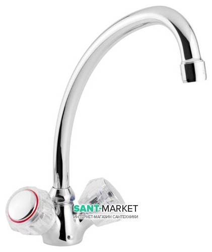 Смеситель для раковины двухвентильный высокий Mofem коллекция Spektrum Primula хром 140-0037-60