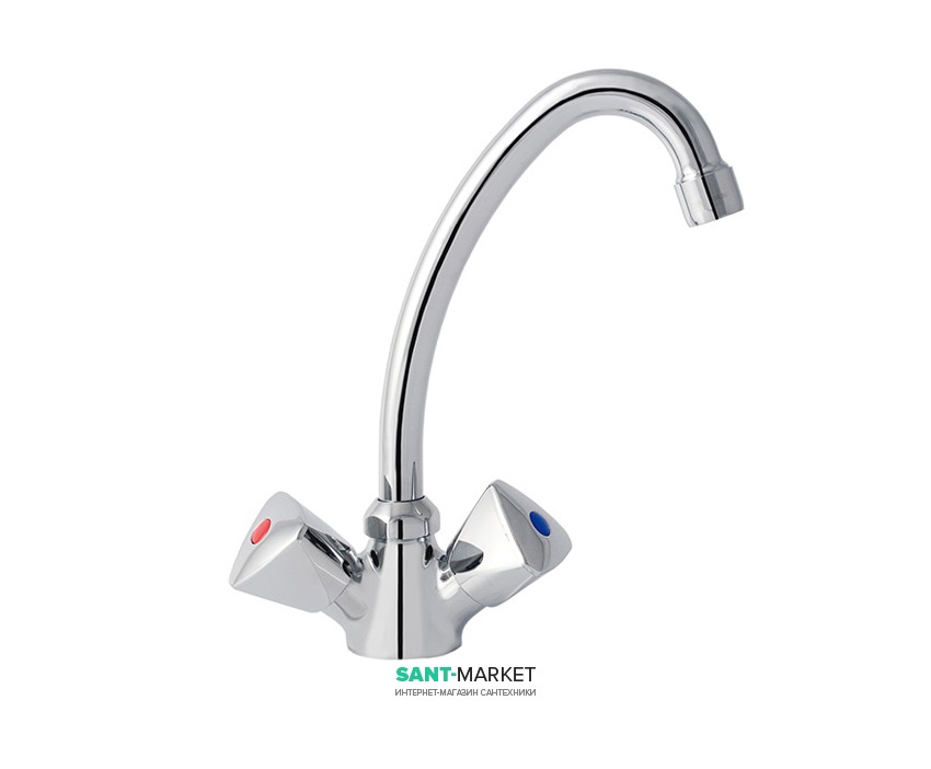 Змішувач для раковини двухвентильний високий Mofem колекція Evrostar хром 140-0001-26