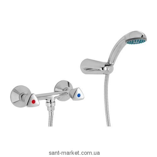 Змішувач для душу настінний двухвентильний Mofem Evrosztar з душовим набором хром 143-0001-33