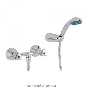 Змішувач для душу настінний двухвентильний Mofem Evrosztar з душовим набором хром 143-0001-33