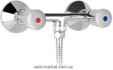 Змішувач для душу настінний двухвентильний Mofem Evrosztar NOVA з душовим набором хром 143-0115-00