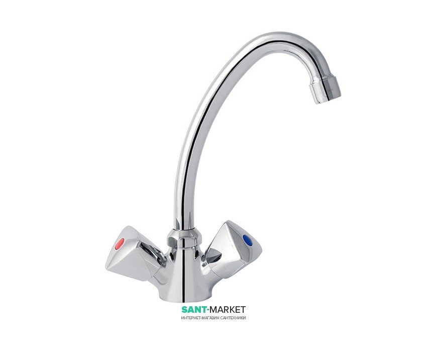 Смеситель для раковины двухвентильный высокий Mofem коллекция Evrostar хром 140-0001-26