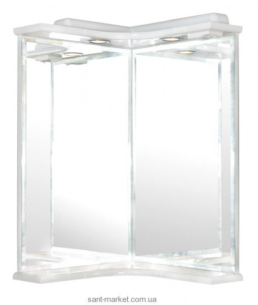 Аквародос Глорія Дзеркало кутовий з підсвічуванням 45см 007965