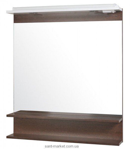 Аквародос Модерн Зеркало 80 см с полками и подсветкой 038400