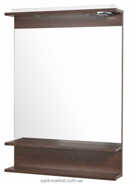 Аквародос Модерн Зеркало 65 см с полками и подсветкой 038399