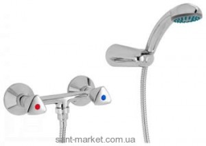 Смеситель для душа настенный двухвентильный Mofem коллекция Iris с душевым набором хром 143-0014-17