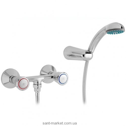 Смеситель для душа настенный двухвентильный Mofem Favorit с душевым набором хром 143-0014-15
